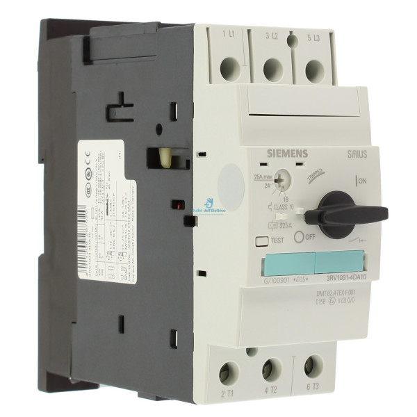 Siemens 3rv10314da10 circuit breaker 3x50a s2 18..25a 50ka